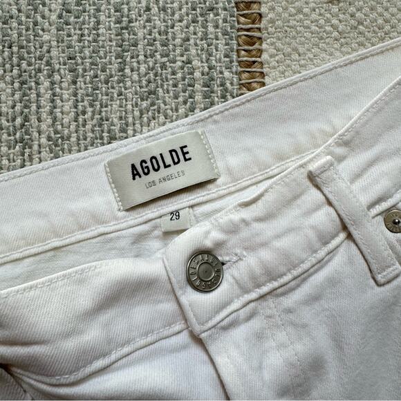 Agolde Nico White Ultra High Rise Slim Fit Button Fly Jeans Women’s Size 29 - Picture 10 of 13